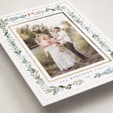 "Greenery & Gold" - Holiday Cards in Fir by Hannah Williams - Detail