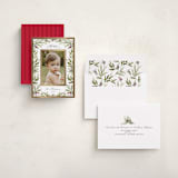 "Boxwood and Berries" - Holiday Cards in Snow by Kate Ahn - Assembled