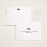 "Boxwood and Berries" - Holiday Cards in Snow by Kate Ahn - FREE Recipient Addressing