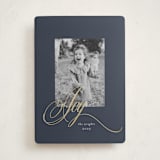 "Joy" - Holiday Cards in Midnight by Melinda Denison - Front