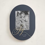 "Joy" - Holiday Cards in Midnight by Melinda Denison - Front