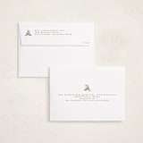 "Le Ruban" - Holiday Cards in Snow by Gwen Bedat - FREE Recipient Addressing