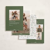 "Mirror Foliage" - Holiday Cards in Holly Berry by Everett Paper Goods - Back of Card Options