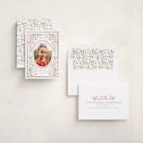 "Mirror Foliage" - Holiday Cards in Holly Berry by Everett Paper Goods - Assembled