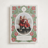 "monogram nouveau" - Holiday Cards in Poinsettia by Jen Owens - Front
