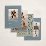monogram nouveau Foil-Pressed Holiday Cards by Jen Owens