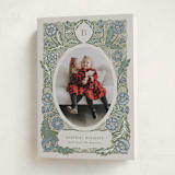 "monogram nouveau" - Holiday Cards in Frosty by Jen Owens - Folded Card