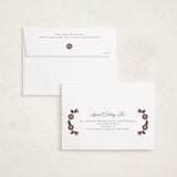 "monogram nouveau" - Holiday Cards in Poinsettia by Jen Owens - FREE Recipient Addressing