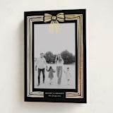 "Ribbon Framed" - Holiday Cards in Midnight by Iveta Angelova - Folded Card