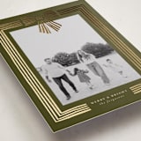 Ribbon Framed Foil-Pressed Holiday Cards by Iveta Angelova