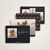 "Shiny Botanicals" - Holiday Cards in Midnight by Makewells - Back of Card Options