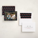 "Shiny Botanicals" - Holiday Cards in Midnight by Makewells - Assembled