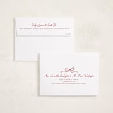 "Bow Sketch" - Holiday Cards in Ribbon by Wildfield Paper Co - FREE Recipient Addressing
