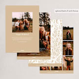 "Pine & Berries" - Holiday Cards in Snow by Robert and Stella - Back of Card Options