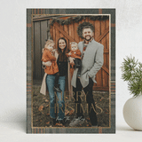 "Foiled plaid" - Holiday Cards in Autumn by Annie Holmquist - Front