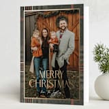 "Foiled plaid" - Holiday Cards in Autumn by Annie Holmquist - Folded Card