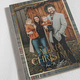 "Foiled plaid" - Holiday Cards in Autumn by Annie Holmquist - Detail