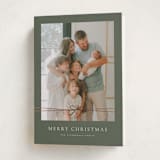 "Delicate Ribbon" - Holiday Cards in Balsam by Wildfield Paper Co - Folded Card