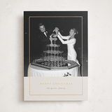 "Classic Border" - Holiday Cards in Almond by Brianne Larsen - Front