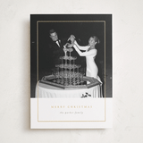 "Classic Border" - Holiday Cards in Snow by Brianne Larsen - Front