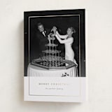 "Classic Border" - Holiday Cards in Snow by Brianne Larsen - Folded Card
