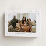 "Cascading Bow" - Holiday Cards in Snow by Lauren Chism - Folded Card