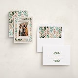 "Botanical Detail Border" - Holiday Cards in Chardonnay by Alethea and Ruth - Assembled