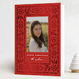 "Lisbon" - Holiday Cards in Poinsettia by Amy Kross - Folded Card