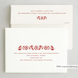 "Lisbon" - Holiday Cards in Poinsettia by Amy Kross - FREE Recipient Addressing