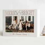 "Merry Headline" - Holiday Cards in Cinnamon by Leah Bisch - Folded Card