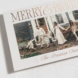 "Merry Headline" - Holiday Cards in Cinnamon by Leah Bisch - Detail