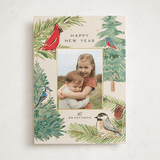 "Birds & Branches" - Holiday Cards in Cream by Amy Kross - Front