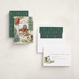 "Birds & Branches" - Holiday Cards in Cream by Amy Kross - Assembled