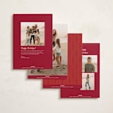 "Blooms and Berries" - Holiday Cards in Deepest Viridian by Simona Camp - Back of Card Options