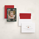 "Blooms and Berries" - Holiday Cards in Deepest Viridian by Simona Camp - Assembled