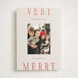 "Merry Type" - Holiday Cards in Eggnog by Chryssi Tsoupanarias - Front