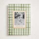 "Gingham" - Holiday Cards in Sage by Meagan Christensen - Front