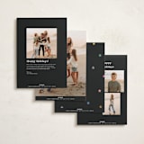 "Tiny Star Confetti" - Holiday Cards in Midnight by Kercia Jane - Back of Card Options