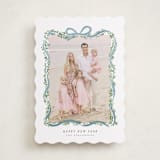 "Ribbonly Frame" - Holiday Cards in Juniper by Itsy Belle Studio - Front