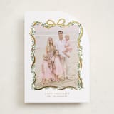 "Ribbonly Frame" - Holiday Cards in Butter by Itsy Belle Studio - Front