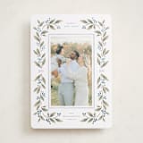 "Poinsettia + Pine" - Holiday Cards in Juniper Berry by Wildfield Paper Co - Front