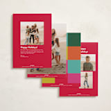 "Color Coded Spirit" - Holiday Cards in Bright by Inkblot Design - Back of Card Options