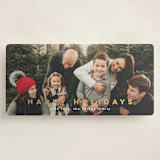 "Happy Together" - Foil-Pressed Tall Holiday Cards in Snow by Louise Kay - Front