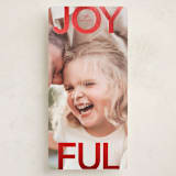 "Joyful" - Holiday Cards in Cranberry by Stacy Maalouf - Front