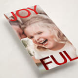 "Joyful" - Holiday Cards in Cranberry by Stacy Maalouf - Detail