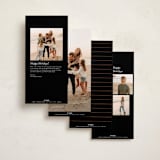 "From Our Family" - Holiday Cards in Licorice by Chryssi Tsoupanarias - Back Designs
