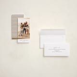 "Holiday Simplicity" - Foil-Pressed Tall Holiday Cards in Snow by Yaling Hou Suzuki - Assembled
