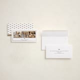 "Sweet Little Bow" - Foil-Pressed Tall Holiday Cards in Snow by Yaling Hou Suzuki - Assembled