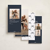 "Elegance Framed" - Holiday Cards in Navy by Itsy Belle Studio - Back of Card Options