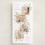 "Botanically" - Foil-Pressed Tall Holiday Cards in Holly Berry by Everett Paper Goods - Front